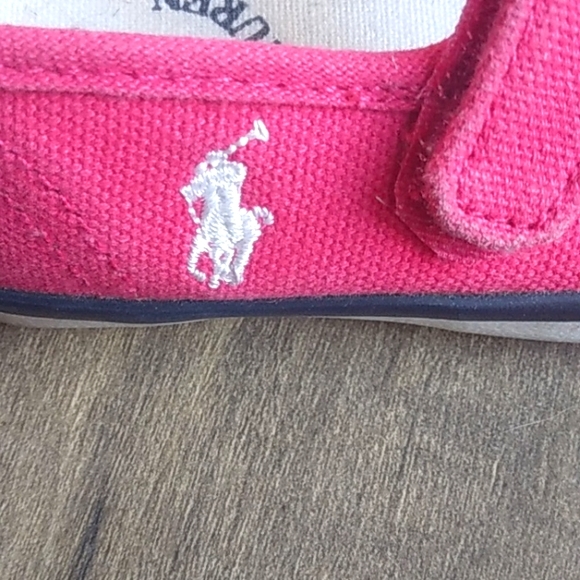 RALPH LAUREN POLO HOT PINK MARY JANE SNEAKERS WITH EASY VELCRO BUCKLE GIRLS 5T - Picture 9 of 9